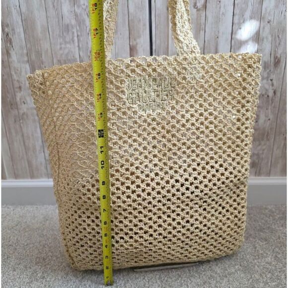 Jean Paul Gaultier Raffia Crochet Designer Summer Beach Tote-NEW - Picture 3 of 7